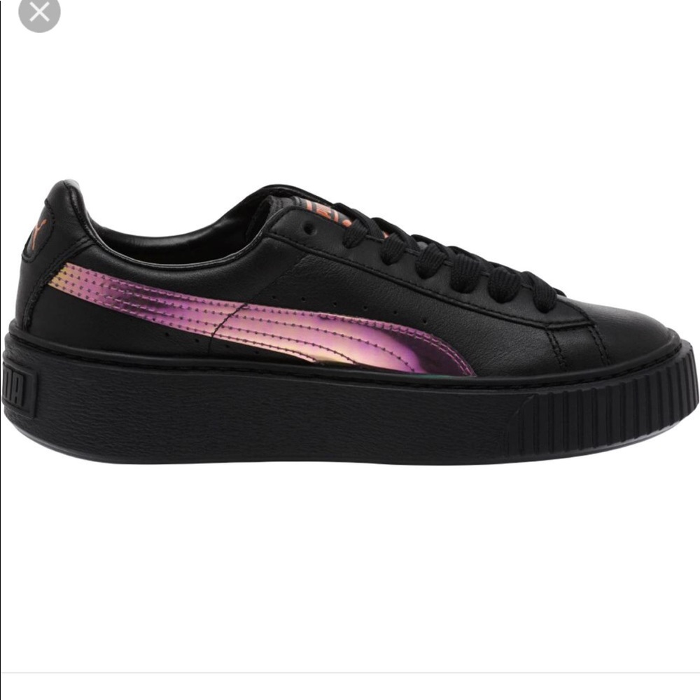 🚨SOLD🚨Basket Black Hologram Logo Platform 👟 - Picture 1 of 8